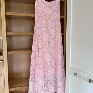 Pink Strapless Maxi Dress